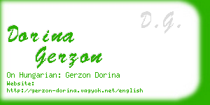 dorina gerzon business card